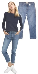 EVERLANE Mujer Azul Medio Bigote Claro BOY FRIEND JEANS Talla 26 Regular - Imagen 1 de 3