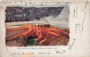 YELLOWSTONE NATIONAL PARK MT WY PUNCH BOWL SPRING c1906 UDB POSTCARD 120125 U - Picture 1 of 2
