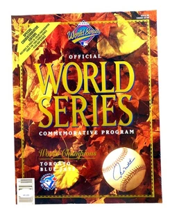 Paul Molitor Signed Autographed Program Magazine 1993 World Series Blue Jays JSA - Picture 1 of 2