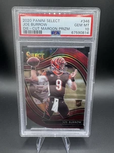 2020 Panini Select • JOE BURROW (RC) PSA 10 Field Level Maroon Prizm Die-Cut 💥 - Picture 1 of 4