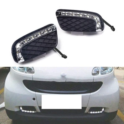 2x LED DRL Daytime Running Light Fog Lights for Benz Smart Fortwo W451 2008-2011 - Image 1 of 4
