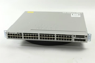 Cisco WS-C3850-48T-L 48-Port Gigabit Switch w/ NM-4-1G & 2x 350WAC PSU - Image 1 of 4