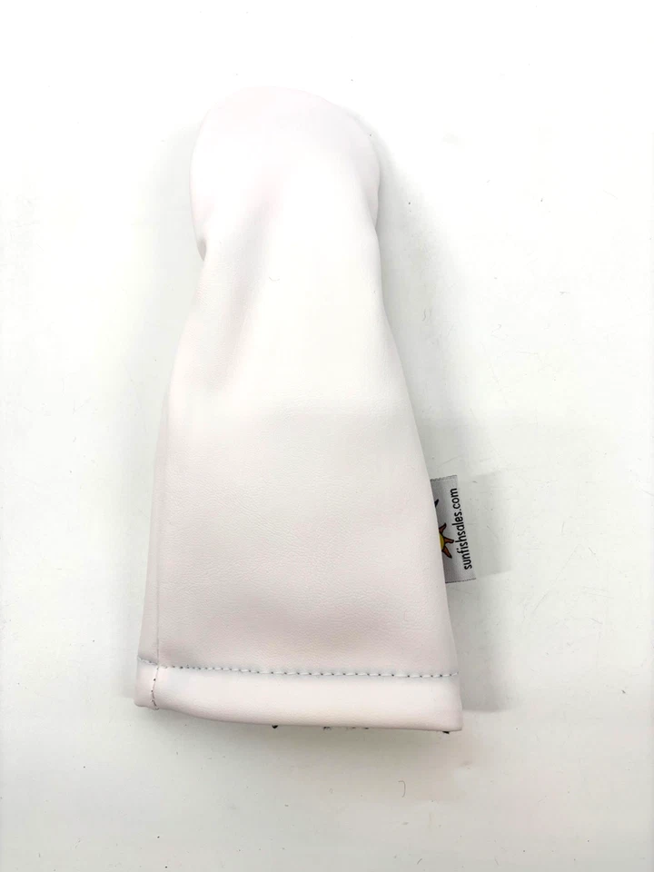 Sunfish Golf Hybrid Headcover Solid White Dura Leather Head Cover 3H 4H 5H 6H 7H - Image 1 of 1
