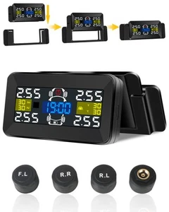 【Newest】 TPMS Tyre Pressure Monitoring System Wireless Solar Large - Picture 1 of 5