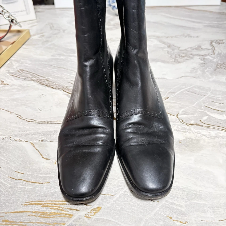 Botines Salvatore Ferragamo Vintage Negros Talla 8.5 Foto 1 de 4