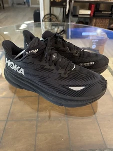 Hoka Clifton 9 GTX Schuhe Herren Größe 12,5D schwarz Gore-Tex wasserdicht Straßenlauf - Bild 1 von 14