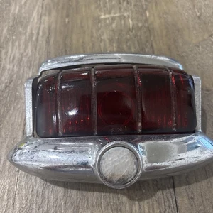 1946-47-48 PLYMOUTH CHROME TAIL LIGHT BEZEL WITH LENSE & Gasket - Picture 1 of 14