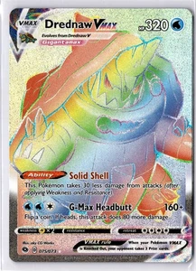 Pokemon Drednaw VMAX 075/073 Champion's Path Rainbow Secret Rare Holo NM - Picture 1 of 2