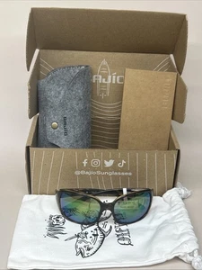 Gafas de sol BAJIO BALAM marco miel tortuga verde espejo poli lente NUEVA GARANTÍA - Imagen 1 de 7