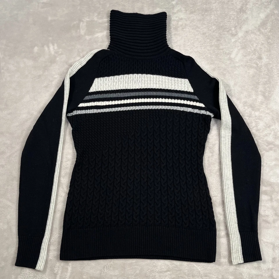 Suéter de esquí Smartwool Dacono para mujer mediano negro cuello alto mezcla de lana merino Foto 1 de 4