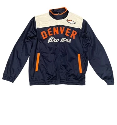NFL Denver Broncos Full Zip Jacket Stitched On Letters Logo Football Colorado XL - Image 1 of 4