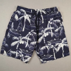 Vilebrequin Swim Trunks Men's 2XL Lined Shorts 9" Inseam Blue Palm Trees - Picture 1 of 16