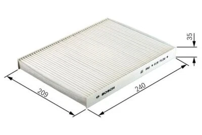 BOSCH Cabin Filter for Ford Kuga TDCi 163 G6DG/TXDA 2.0 March 2010 to March 2012 - Image 1 of 4