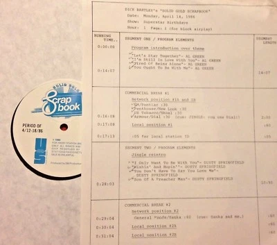 RADIO SHOW: 4/14/86 BIRTHDAYS: AL GREEN,DUSTY SPRINGFIELD,BOBBY VINTON,JACKSON 5 - Image 1 of 2
