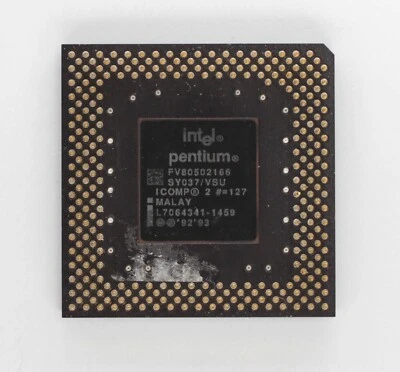 Socket 7 Processor CPU - Intel Pentium 166 - 166MHz - SY037 - TESTED - Image 1 of 2