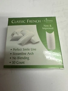 EzFlow Nail Systems Classic French Nail Tips - 50 Count - Choose Your Size! - Picture 1 of 1
