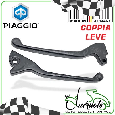 COPPIA LEVE FRENO NERE LEVA COMANDO ANTERIORE E POSTERIORE PIAGGIO DERBI GILERA - Immagine 1 di 3