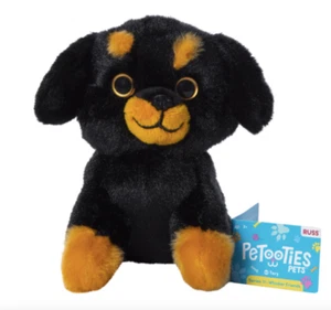 NEW RUSS PETOOTIES DOG ROTTWEILER TORY STUFFED ANIMAL KELLY TOY 6" COLLECTIBLE - Picture 1 of 4