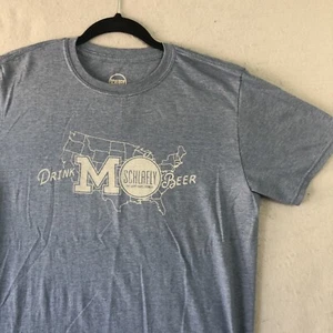 Camiseta gráfica Schlafly Beer Drink MO mapa azul calentado suave para hombre talla mediana - Imagen 1 de 17