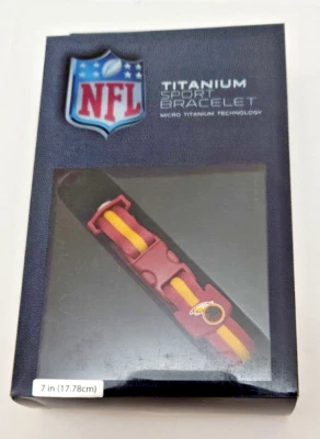 Спортивный браслет Washington Redskins NFL 7 дюймов титан - Изображение 1 из 2