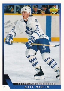 1993-94 Upper Deck Matt Martin No. 447 Toronto Maple Leafs - Picture 1 of 2