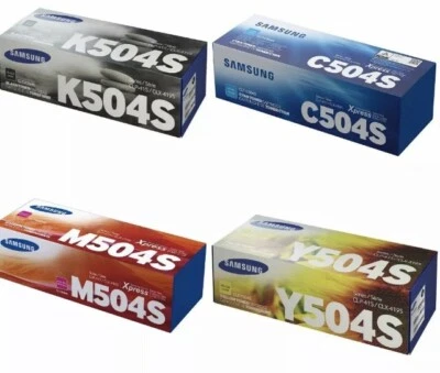 GENUINE P504S Samsung 4 Colour toner cartridges CLP 415 CLX 4195 C1860 504 New - Image 1 of 4