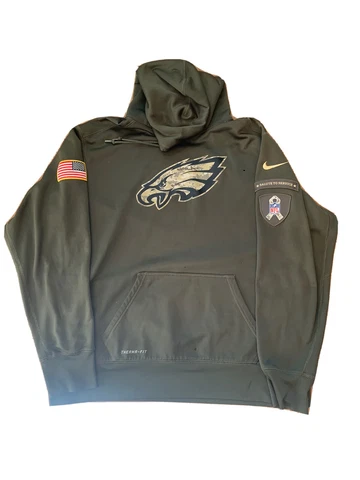 Philadelphia Eagles NFL Nike Salute to Service Sweatshirt Hoodie 2XL - Read Cover