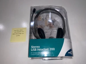Auriculares estéreo USB Logitech 200 PC con micrófono ¡Nuevo/Caja abierta! - Imagen 1 de 11