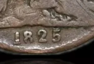 1825/5 Great Britain Farthing King George IIII . Rare Over Date - Picture 1 of 3