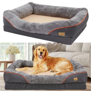 Cama ortopédica para perros cojín para perros XXL sofá para perros mascota cama gris DE - Imagen 1 de 14