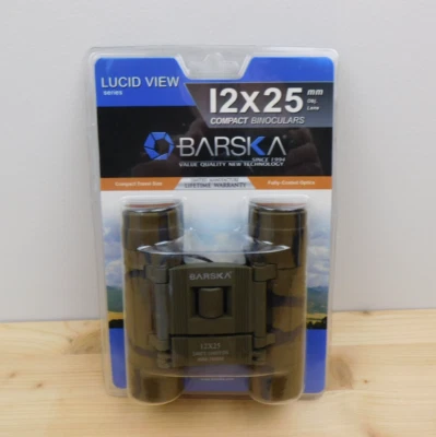 Barska 12x25 Compact Binoculars Lucid View Series AB11361 Camo - Image 1 of 4