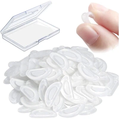 Nasenpads Brillen Nasenpad Selbstklebend Rutschfest Silikon D Form transparent - Bild 1 von 2