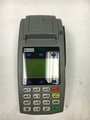 First Data FD-50 Credit Card Terminal 001304064 No Power Adapter - Image 1 of 4