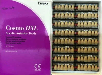DENTAL ACRYLIC ANTERIOR TEETH - LOWER/UPPER DENTSPLY COSMO HXL - FREE & FAST DEL