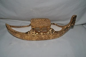 Mccoy 24K Weeping Gold Gondola Boat Planter - Picture 1 of 10