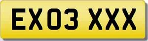 EX  XXX EXIGE LITRE X3 320D A3 330D Private CHERISHED Registration Number PLATE - Picture 1 of 1