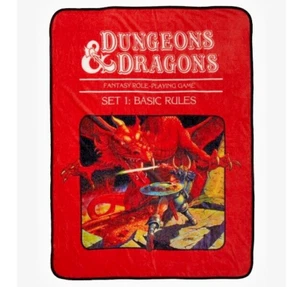 Dungeons & Dragons Throw Blanket Fleece 45x60in Basic Rules Cover Super Soft NEW - Picture 1 of 10