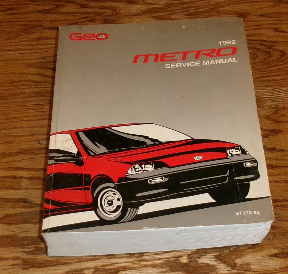 Original 1992 Geo Metro Shop Service Manual 92 - Image 1 of 1