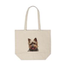 Personalize Custom  Yorkie Canvas Shopping Tote,  Book Bag,, Teacher Tote