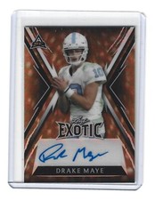 2023 Leaf Exotic Multi-Sport Rookies Drake Maye Deer Prismatic Auto BA-DM1 1/3