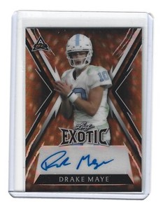 2023 Leaf Exotic Multi-Sport Rookies Drake Maye Deer Prismatic Auto BA-DM1 1/3