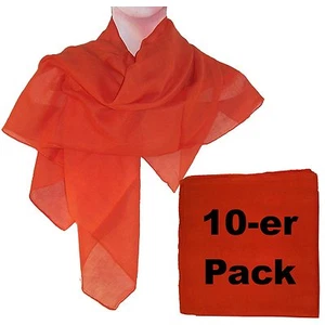 Pañuelo naranja pack 10 algodón 100x100cm fular accesorio moda - Imagen 1 de 1