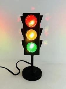 Mini flackernde Ampel Schreibtischlampe mit Sockel 10,5 Zoll - funktioniert - Bild 1 von 8