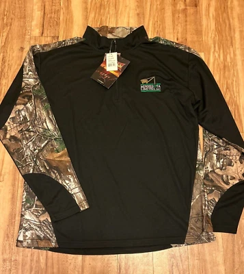 Gamehide Mens 1/4 Zip Long Sleeve Shirt w/ RealTree Camo Size L - New w/ tags - Image 1 of 4