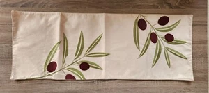 Sonoma Table Runner  Ivory Tan Brown Green 13" x 36” Kohl's - Picture 1 of 8