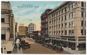 POSTAL VINTAGE EL PASO TX MESA AVE CORAZÓN DEL PASO 1930 090621 Q - Imagen 1 de 2