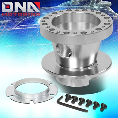 PARA GM CHEVY GMC DODGE JEEP CADILLAC ADAPTADOR DE CUBO DE VOLANTE ALUMÍNIO PRATA - Imagem 1 de 4