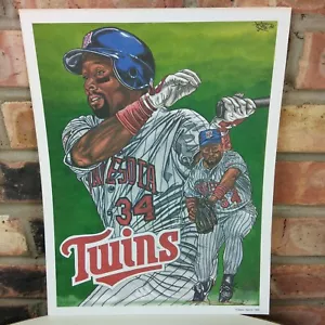Puckett Kirby Puckett de colección 1992 estampado deportivo clásico 11x14 aleatorio #/5000 hombre cueva - Imagen 1 de 1