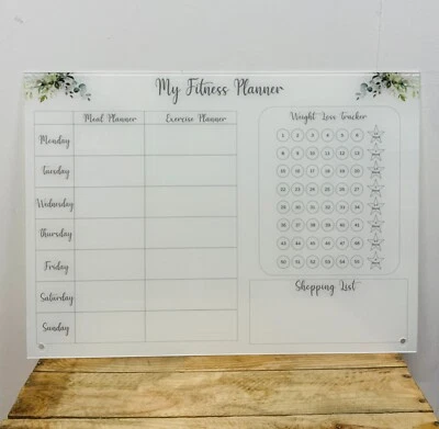 Fitness planner, Exercise planner, Weightloss, Organiser, Wipeable planner - Image 1 of 4