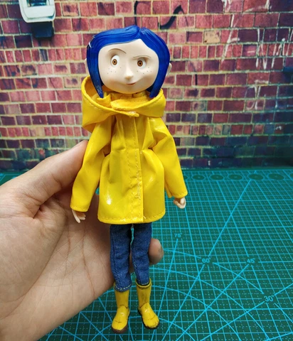 7" Bendy Coraline PVC Action Figure Model Doll Yellow Raincoat Ver F Collection Cover